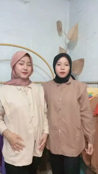 Salma Shirt Kemeja Wanita Kemeja Linen Oversize Kekinian Baju