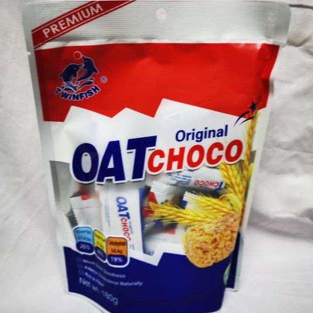 TWINFISH OAT CHOCO ORIGINAL CHOCOLATE 180G Lazada