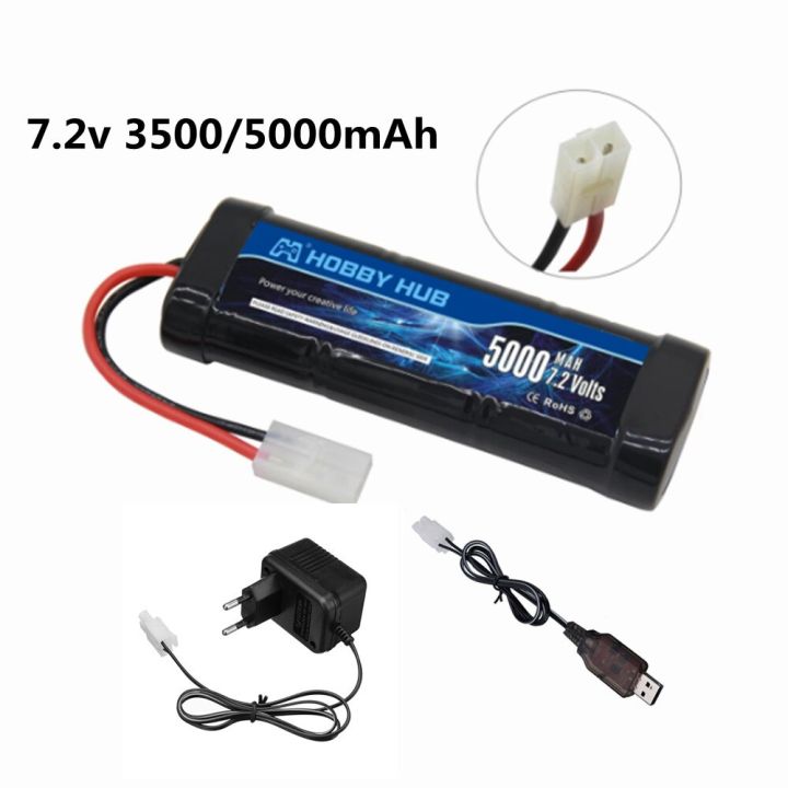 7 2V 5000mAh Ni MH SC Battery And 7 2v Charger For RC Toys Tank Car