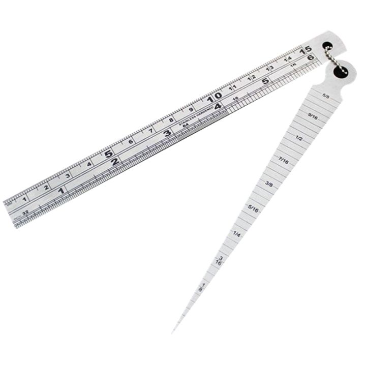 Taper Gap Gauge Straight Ruler Mm Cm Stainless Steel Depth