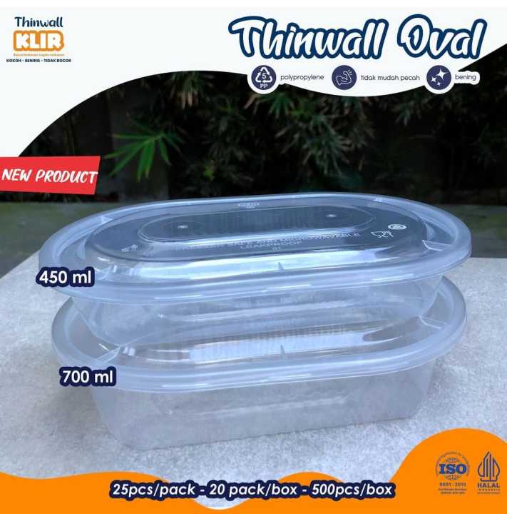 Tinwall Kotak Makan Oval Ml Ml Isi Pcs L Kotak Plastik Makanan