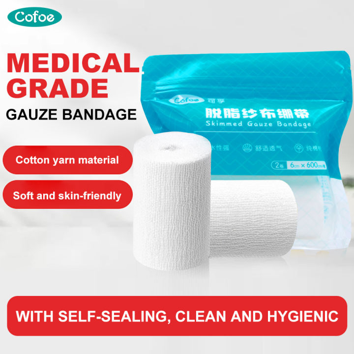 Cofoe Roll Cm Medical Cotton Gauze Bandage Roll Elastic Defatting