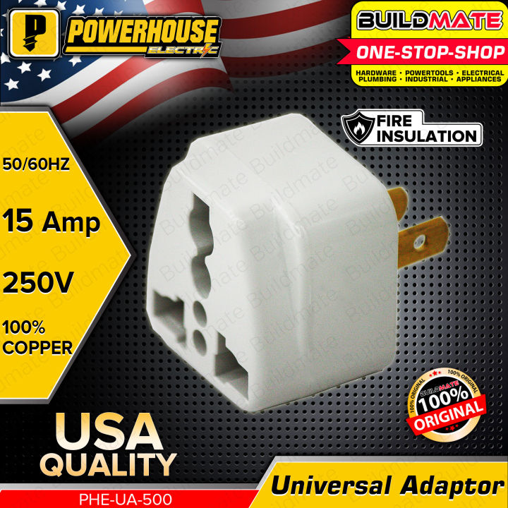 Powerhouse Electric Universal Adaptor A V Copper Universal