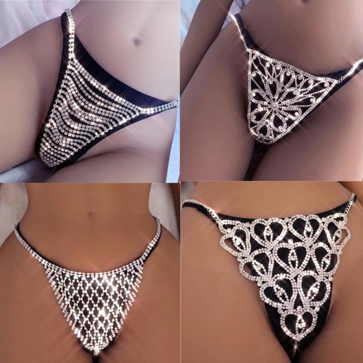 Sexy Heart Rhinestone Body Chains Mesh Jewelry Tassel Waist Round