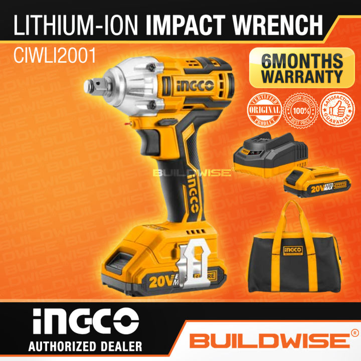 Ingco Lithium Ion Impact Wrench CIWLI2001 BUILDWISE Lazada PH