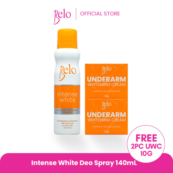 Belo Intense White Deo Spray Ml Free Pc Underarm Whitening Cream