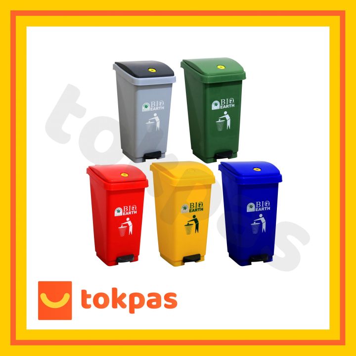 Tempat Sampah Injak Bio Dustbin Liter Green Leaf Lazada Indonesia