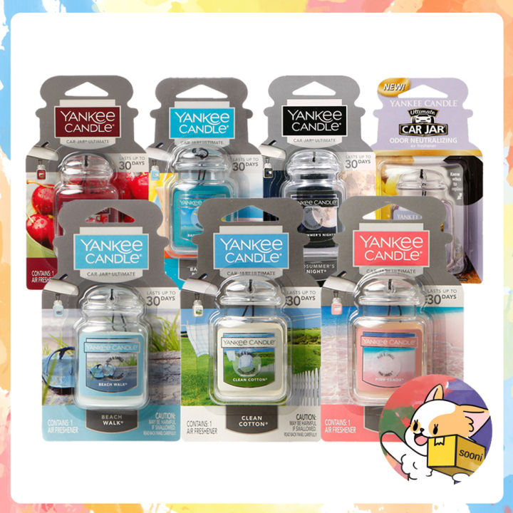 YANKEE CANDLE Car Jar Ultimate CLEAN COTTON LEMON LAVENDER MIDSUMMERS