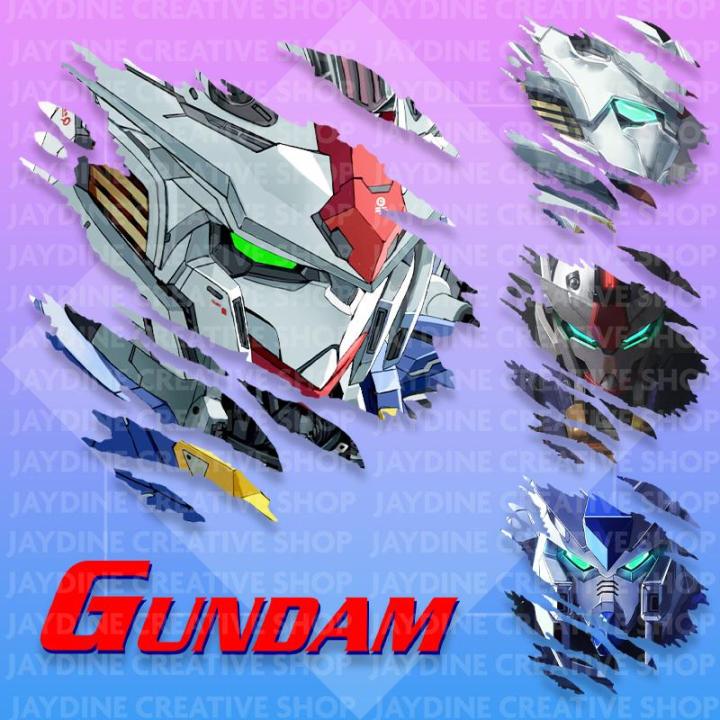 GUNDAM Original Scratch Sticker Anime Characters Laminated Vinyl