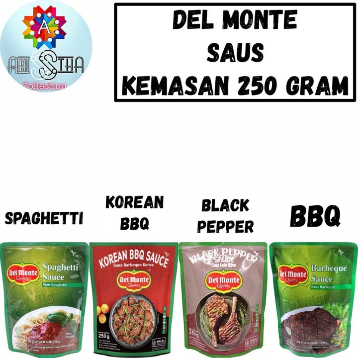 Del Monte Saus Sambal Pouch Gram Bbq Lada Hitam Extra Hot Tomat