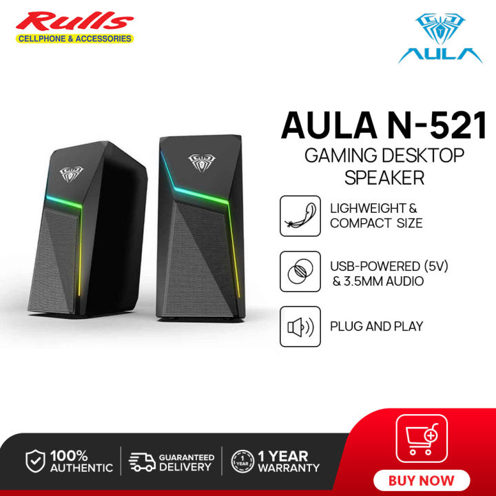 Aula Wind N 521 RGB 2 0 Desktop Gaming Speaker Lazada PH