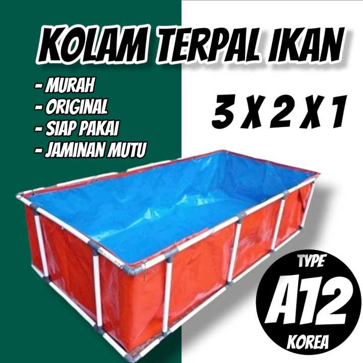 Terpal Kolam Ikan Kotak Tebal Tipe A Ukuran X X Untuk Ikan