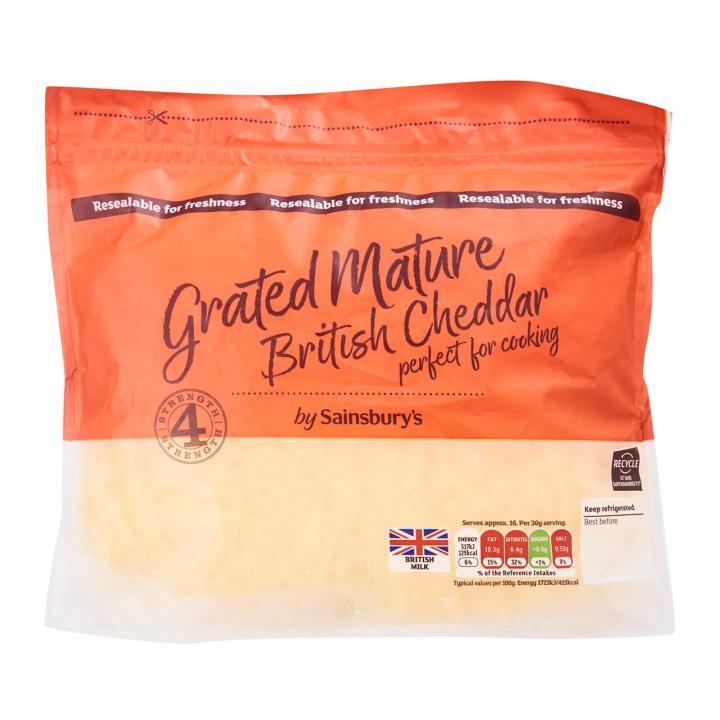 Sainsbury S British Mature Grated Cheddar Cheese Lazada Singapore