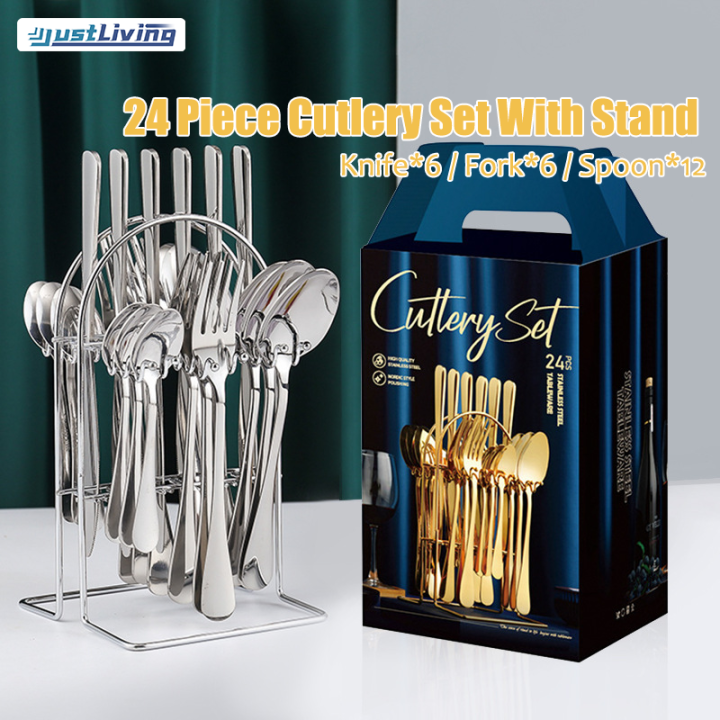 Justliving Piece Cutlery Set Gift Box Silverware Flatware Cutlery