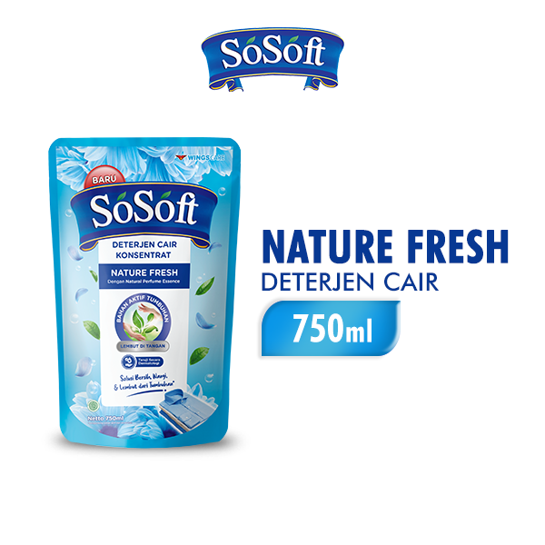 SOSOFT Deterjen Cair Nature Fresh Pouch 700ml Lazada Indonesia