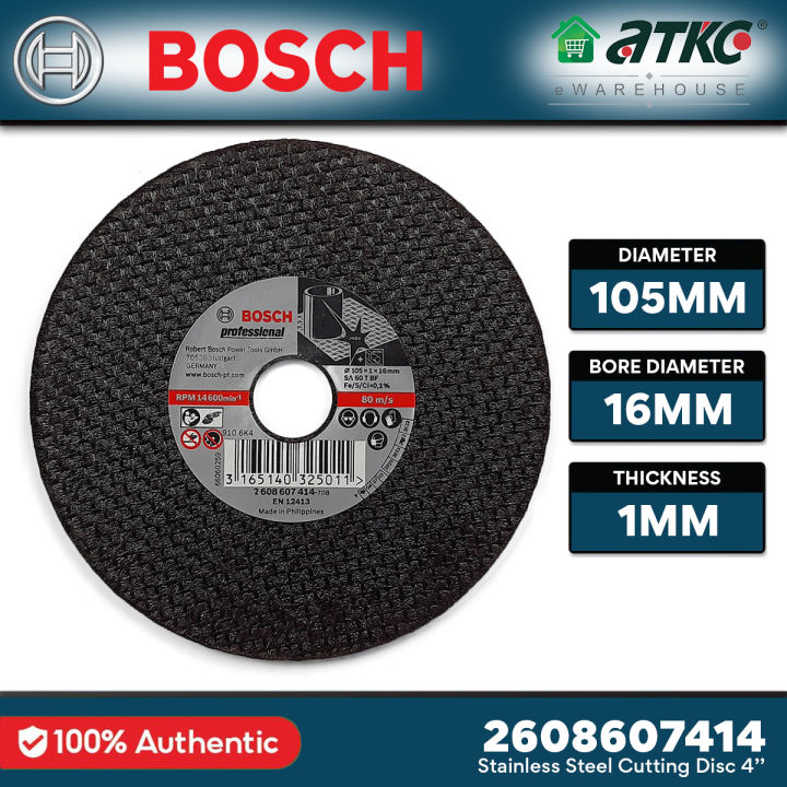 Bosch Stainless Steel Cutting Disc Mm D X Mm T X Mm As