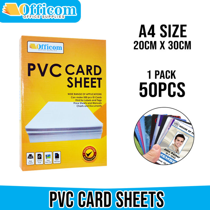 Officom Pvc Film Id Card Sheet Sheets A Size For Id Printing