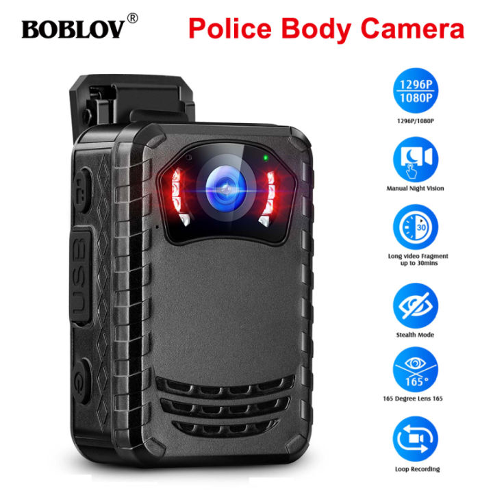 BOBLOV N9 Mini Body Camera Full HD 1296P Body Mounted Camera Small