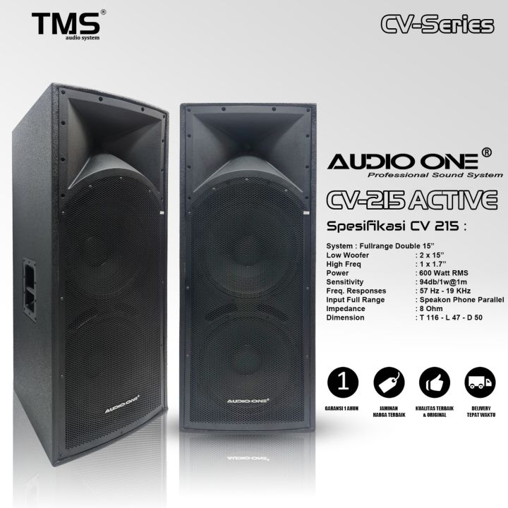 Box Speaker Fullrange Audio One Cv Series Inch Double Speaker