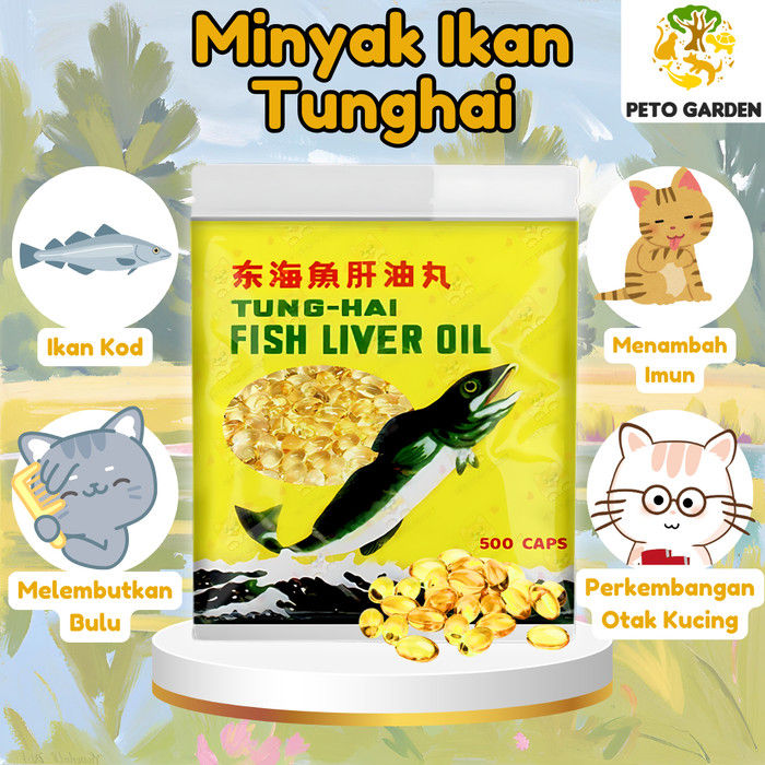 Minyak Ikan Tung Hai Fish Liver Oil Isi 500 Kapsul Tunghai Vitamin