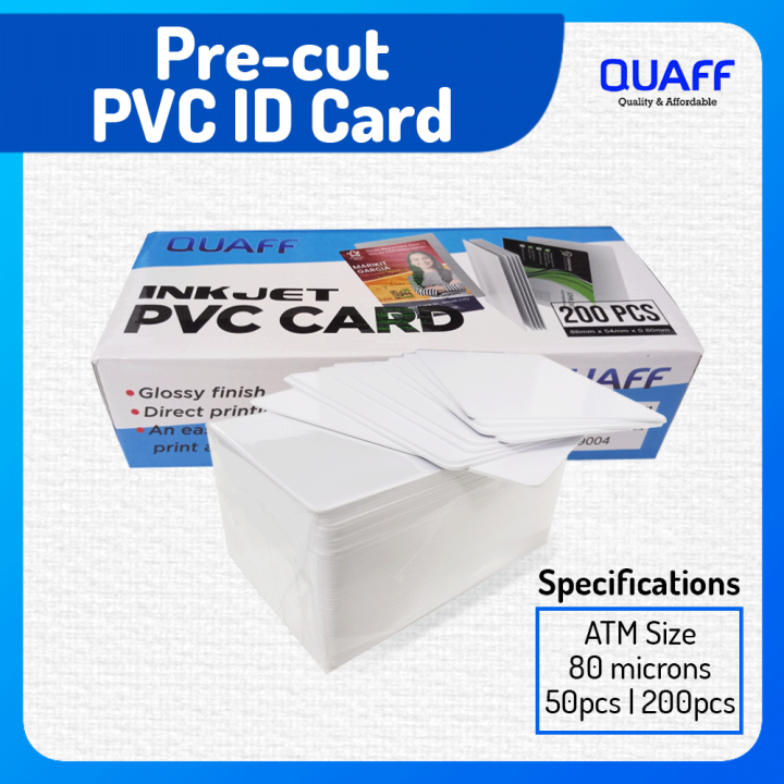 Quaff Printable Pvc Pre Cut Cards For Direct Printing Lazada Ph