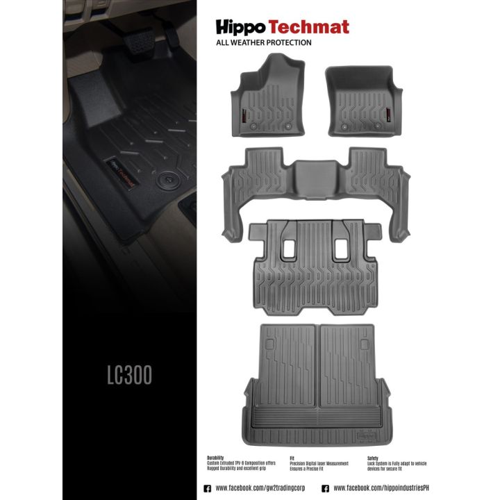 Toyota LC300 2022 To 2025 Hippo Techmat Pro Serries Deep Dish Floor