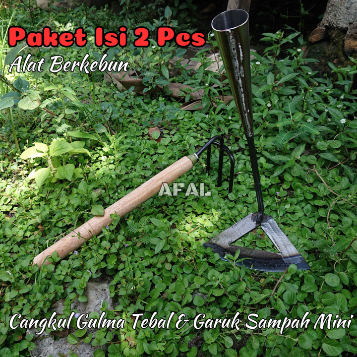 Paket Cangkul Gulma Dan Garuk Sampah Isi Pcs Cangkul Rumput Dan