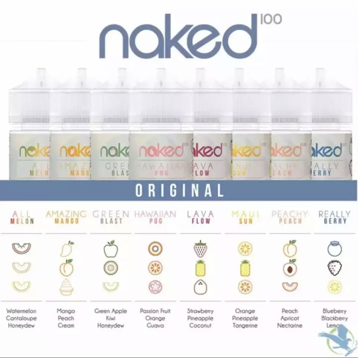 100 Original 60ml Naked Usa Branded 70VG 30PG COMPLETE Naked