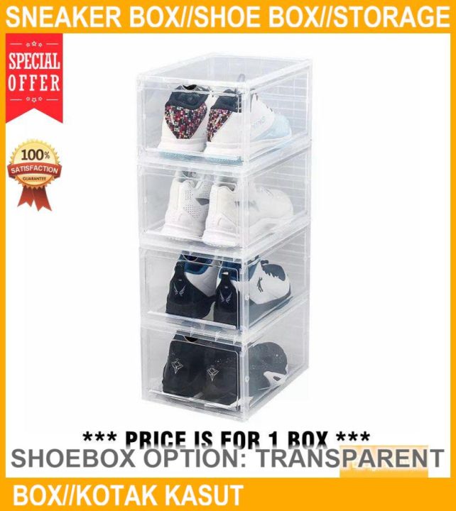 Full Hard Case Transparent Aj Shoe Box Lazada