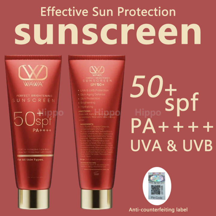 Wawa Sunscreen Spf Pa Uva Uvb Protection Sunblock Suncream