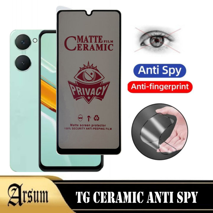 Anti Gores Layar VIVO Y03 Ceramic Spy Anti Privacy Terbaru Ponsel