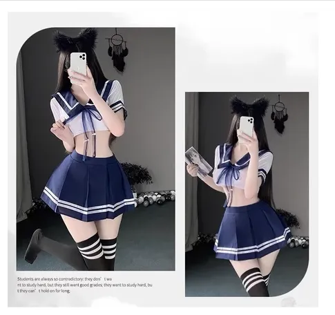 Set Lingerie Seksi Baju Rok G String Model Cosplay Seragam Lazada