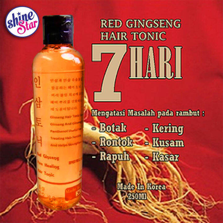 Shine Star Red Ginseng Hair Tonic Mengatasi Kebotakan Dan Rambut