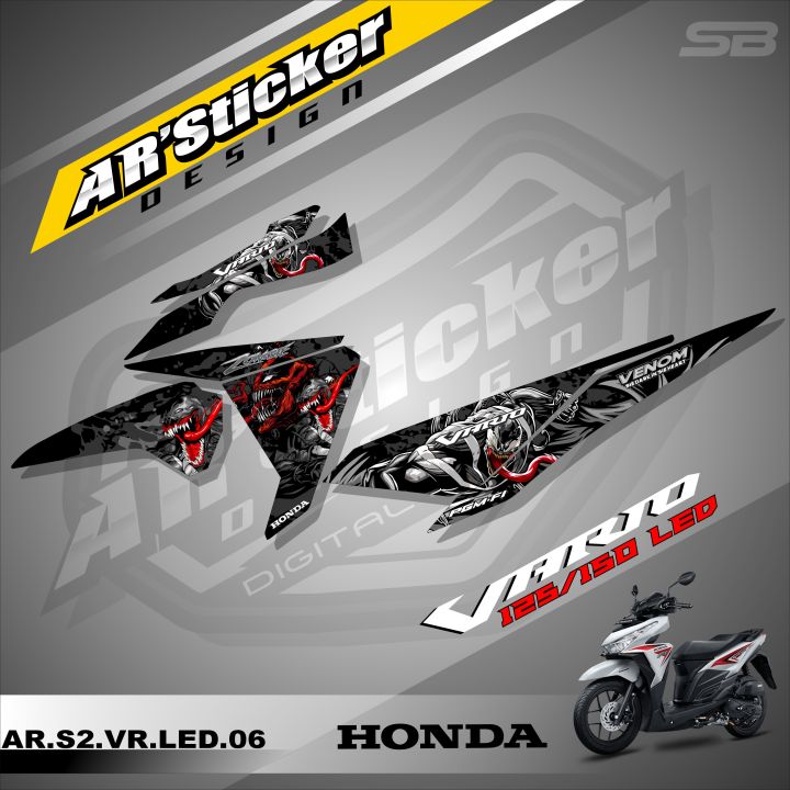 Sticker Striping Vario Led Stiker Motor Honda Vario Led Venom