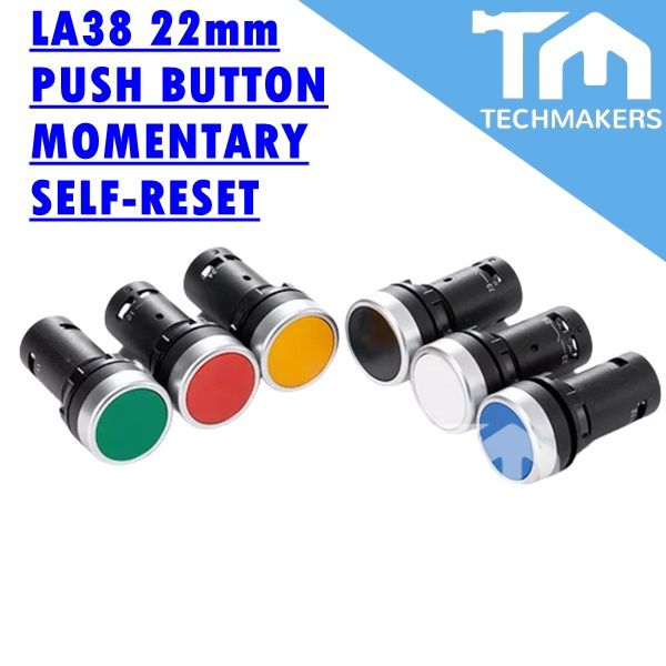 LA38 22mm Push Button Momentary Self Rest Electrical LA38 11J Switch