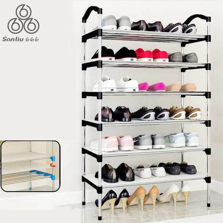 Layer Shoe Rack Tier Colored Stainless Steel Stackable Shoes