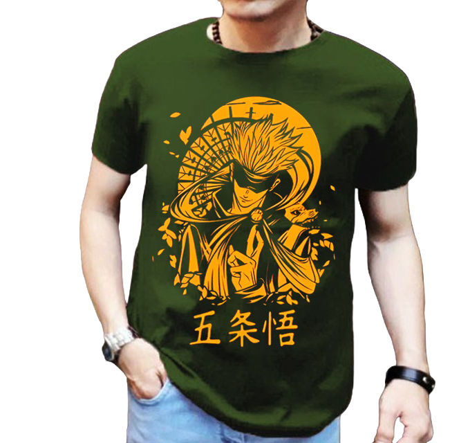 Kaos Distro Cowok Dewasa Gojo Satoru Jujutsu Baju Keren Terbaru