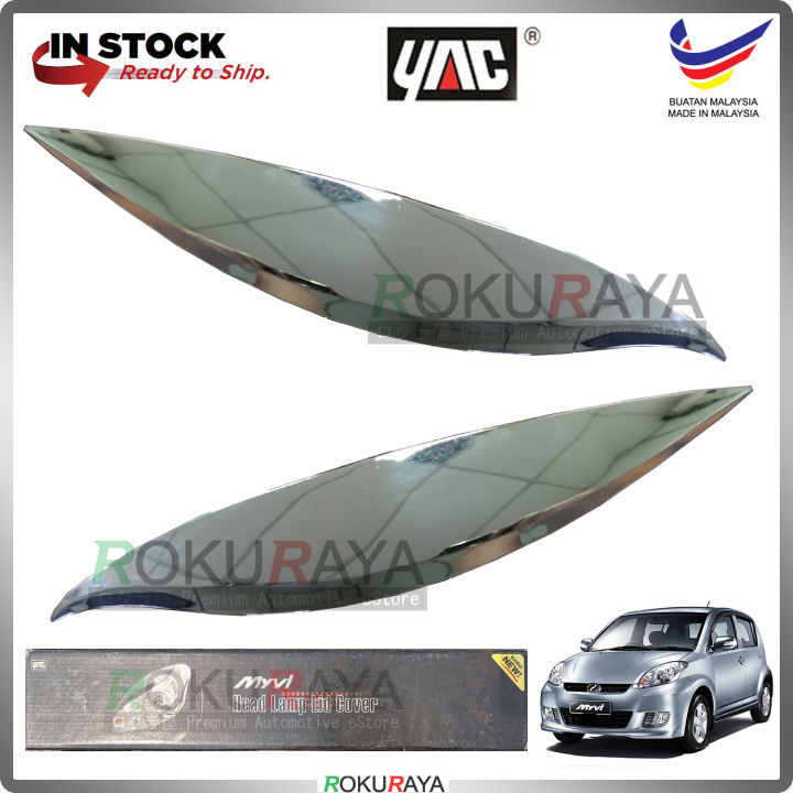 Chrome Perodua Myvi Old Custom Fit Abs Plastic Car Head Lamp Eye Lid