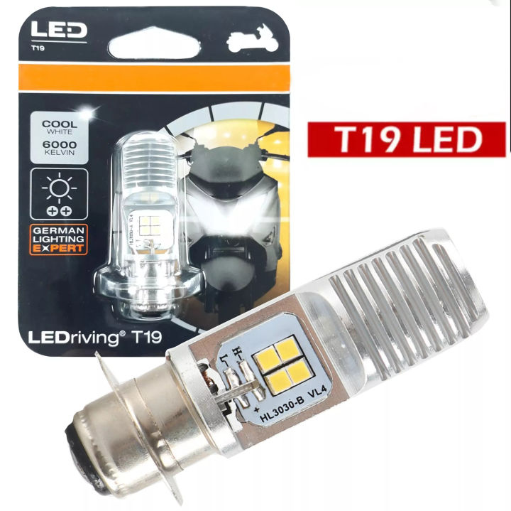 ORIGINAL OSRAM T19 HEADLIGHT LED BULB MOTORCYCLE 12V 5 6W ALL SEASON