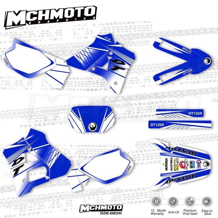 MCHMFG STICKERS GRAPHICS BACKGROUNDS DECALS Kits For YAMAHA DT125R