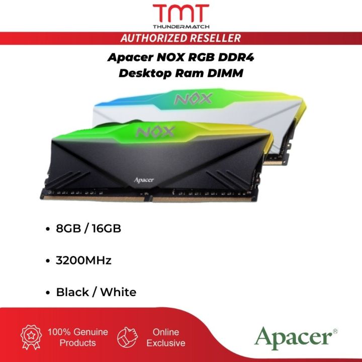 Tmt Apacer Nox Rgb Ddr Gb Gb Mhz Desktop Ram Dimm Black White