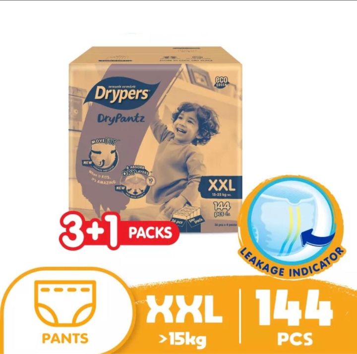 Drypers Drypantz XXL144 Lazada