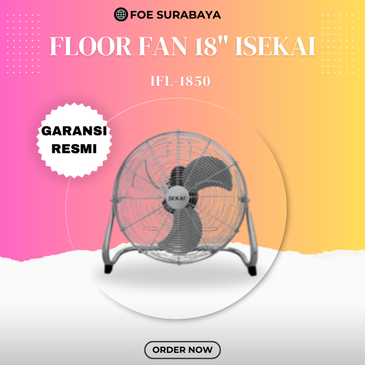 Floor Fan Isekai Kipas Angin Lantai Industri Ifl Garansi