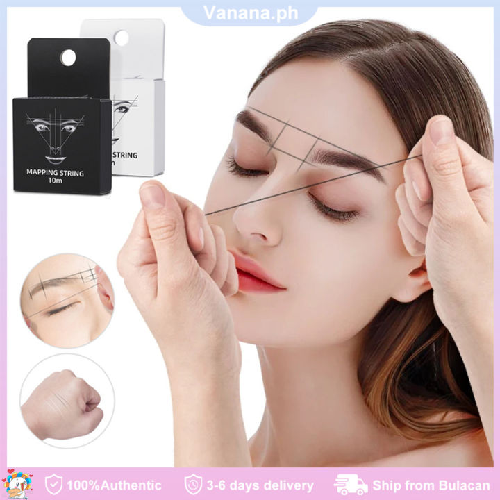 10m Microblading Mapping Pre Ink String For Makeup Eyebrow Dyeing Linen