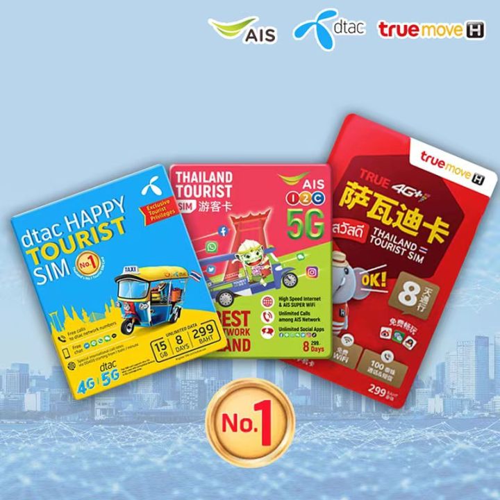 Thailand Sim Card Truemove Ais Dtac G High Speed Unlimited Data