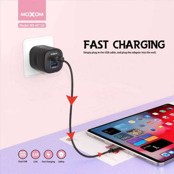 Moxom Mx Hc A Auto Id Smart Charging Technology Fast Charging