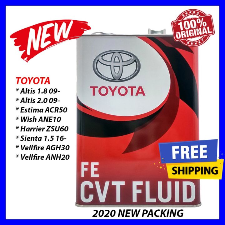 Original Genuine Toyota Original ATF CVT FE Fluid Oil 4L 08886 02505