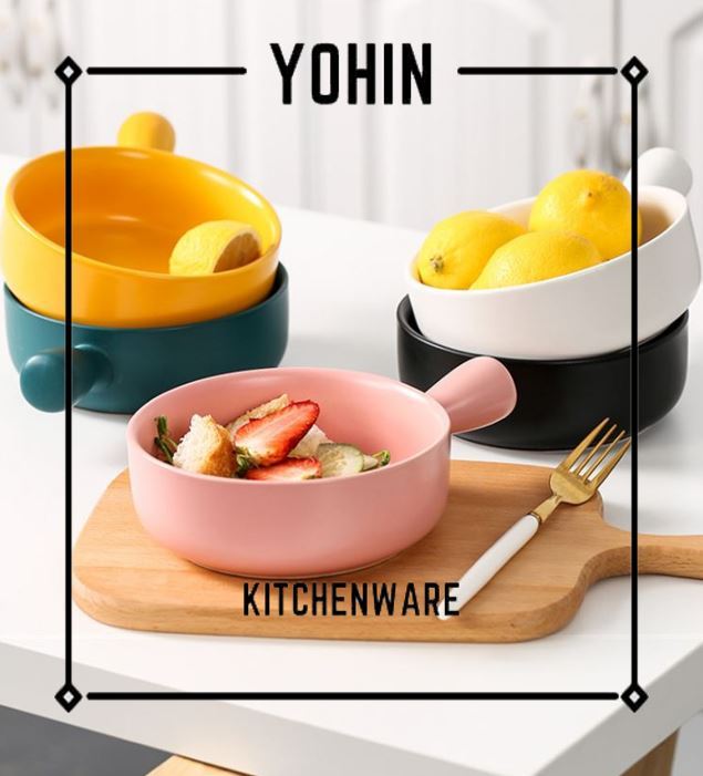 Yohin Cm Microwavable Ceramic Colour Nordic Style Bowl With