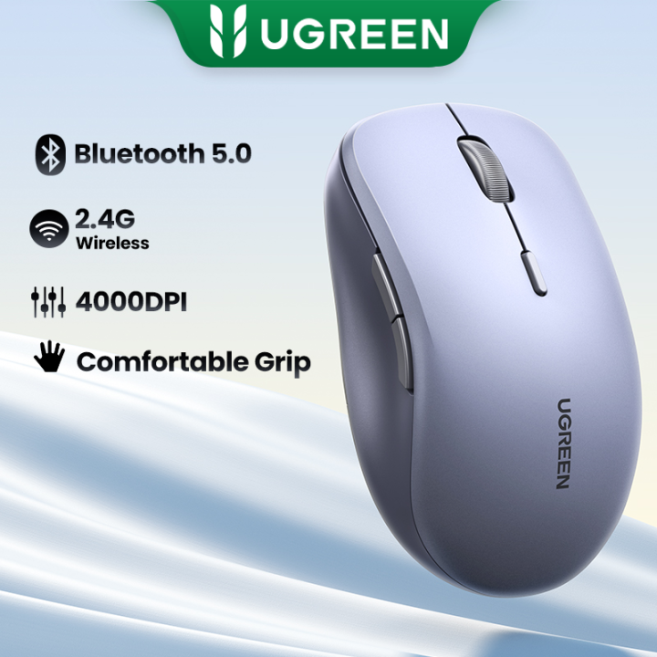 UGREEN Mice Bluetooth 2 4G Wireless Ergonomic Silent Mouse 4000DPI For