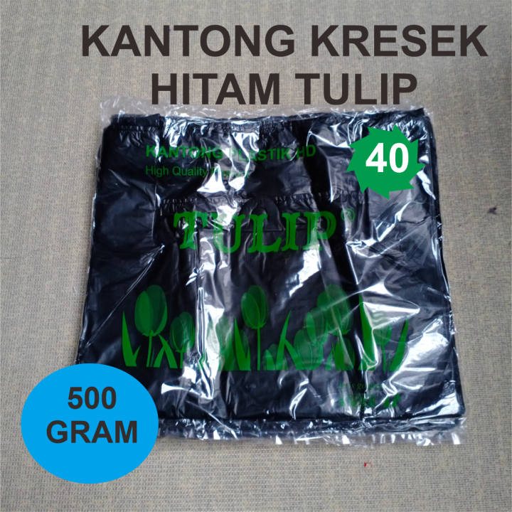 Kantong Plastik Tulip Hitam Kresek Packing Ukuran Lazada Indonesia